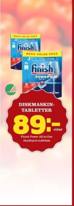 Matdax Finish diskmaskintabs erbjuda