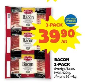 Stora Coop Bacon 3-pack erbjuda