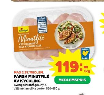Stora Coop Färsk minutfilé av kyckling erbjuda