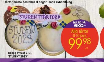 EKO Alla tårtor erbjuda