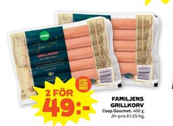 Stora Coop Familjens grillkorv erbjuda