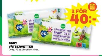 Stora Coop Baby våtservetter erbjuda