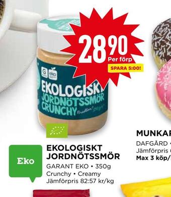 Willys Ekologiskt jordnötssmör erbjuda