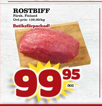 Supergrossen Rostbiff erbjuda