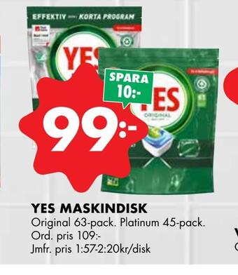 ÖoB Yes maskindisk erbjuda