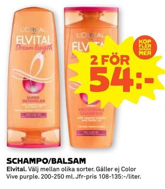 Stora Coop Schampo/balsam erbjuda