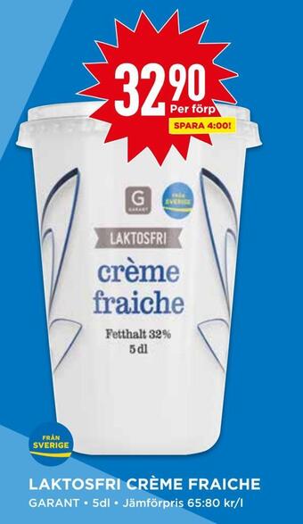 Willys Laktosfri crème fraiche erbjuda