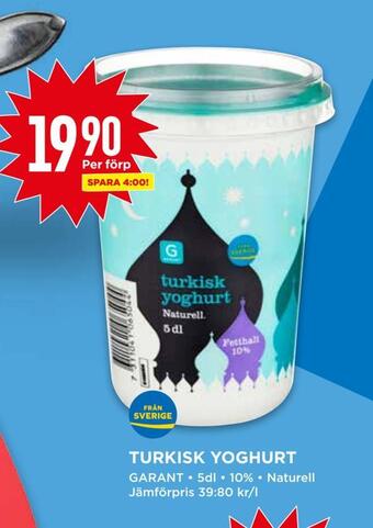 Willys Turkisk yoghurt erbjuda