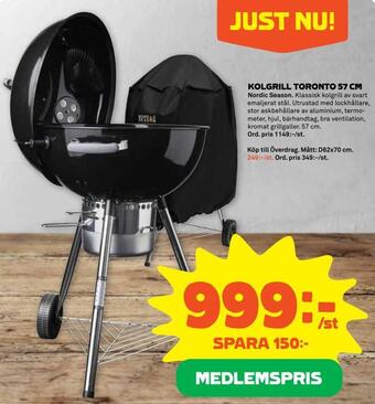 Stora Coop Kolgrill toronto 57 cm erbjuda