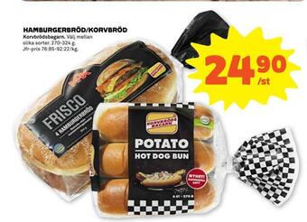 Hamburgerbröd/korvbröd
