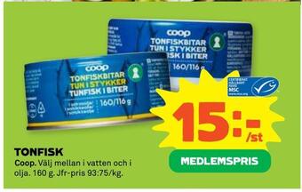 Stora Coop Tonfisk erbjuda