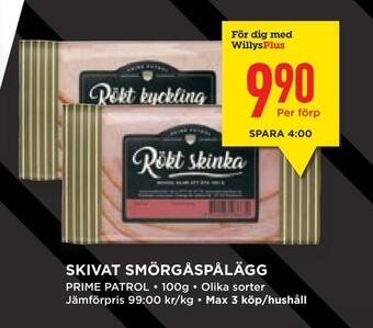 Willys Hemma Skivat smörgåspålägg erbjuda