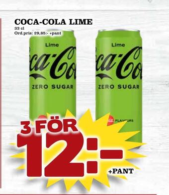 Supergrossen Coca-cola lime erbjuda