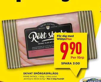 Willys Skivat smörgåspålägg erbjuda