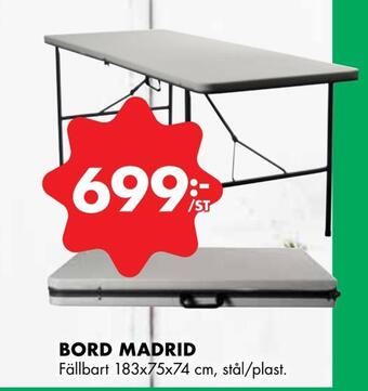 ÖoB Bord madrid erbjuda