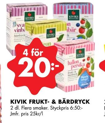 ÖoB Kivik frukt- & bärdryck erbjuda