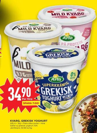 Kvarg, grekisk yoghurt