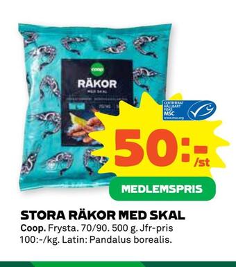 Coop Stora räkor med skal erbjuda