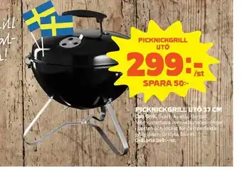 Coop Extra Picknickgrill utö 37 cm erbjuda