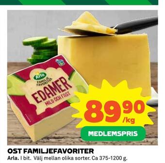 Coop Extra Ost familjefavoriter erbjuda