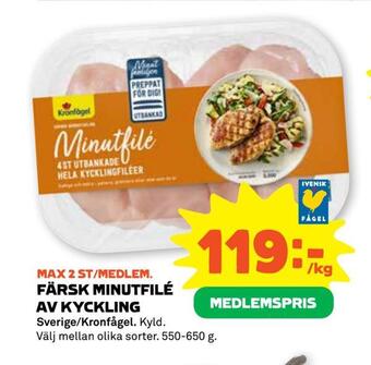 Coop Forum Färsk minutfilé av kyckling erbjuda