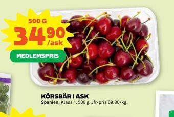 Körsbär i ask
