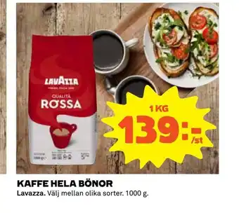Coop Extra Kaffe hela bönor erbjuda