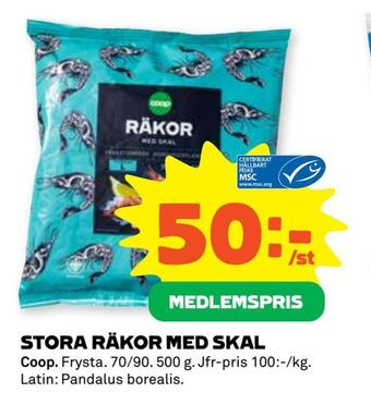 Coop Extra Stora räkor med skal erbjuda