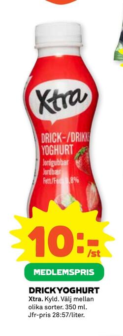 Coop Extra Drickyoghurt erbjuda