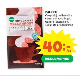 Coop Extra Kaffe erbjuda
