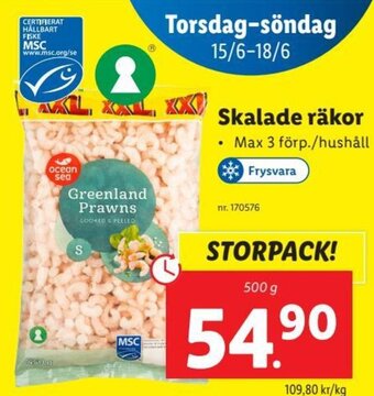 Lidl Skalade räkor erbjuda