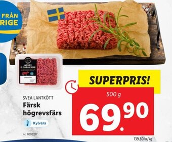 Lidl SVEA LANTKÖTT Färsk högrevsfärs erbjuda