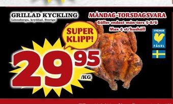 Nya Pulsen Grillad kyckling erbjuda
