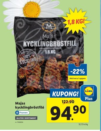 Lidl Majas kycklingbröstfilé erbjuda