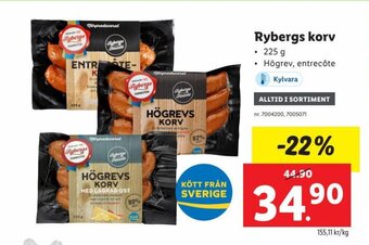 Lidl Rybergs korv erbjuda