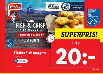 Lidl Findus Fish nuggets erbjuda