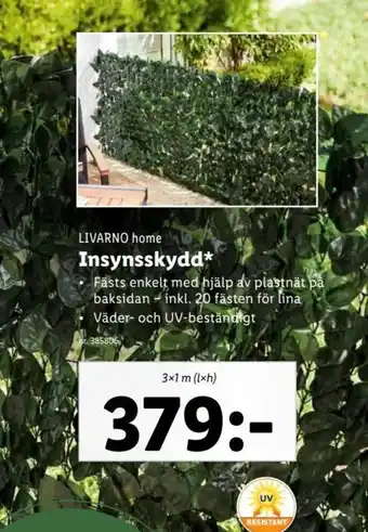 Lidl LIVARNO home Insynsskydd* erbjuda