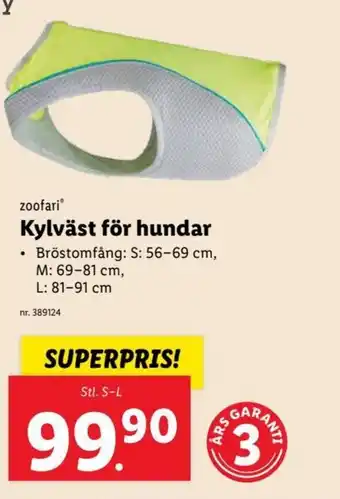 Lidl Zoofari Kylväst för hundar erbjuda
