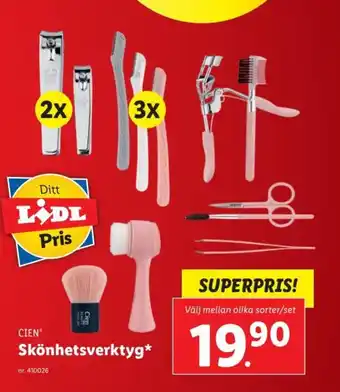 Lidl CIEN Skönhetsverktyg erbjuda
