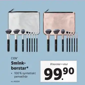 Lidl CIEN Smink-borstar* erbjuda