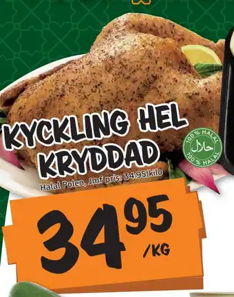 Bazaar Food market Kyckling hel kryddad erbjuda