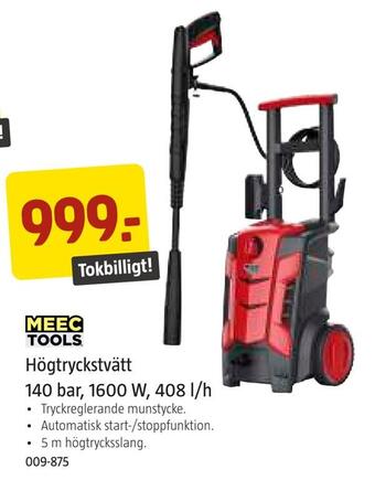 Jula Högtryckstvätt 140 bar, 1600 w, 408 l/h erbjuda