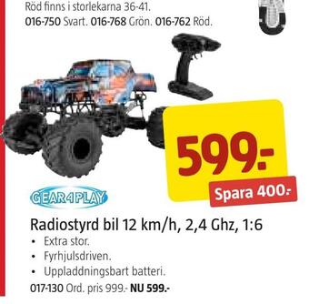 Jula Radiostyrd bil 12 km/h, 2,4 ghz, 1,6 erbjuda
