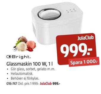 Jula Glassmaskin 100 w, 1 l erbjuda