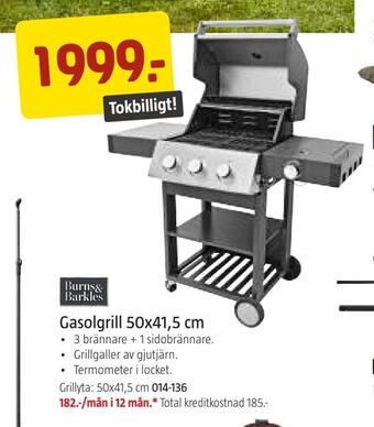 Jula Gasolgrill 50x41,5 cm erbjuda
