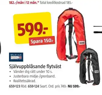 Jula Självuppblåsande flytväst erbjuda