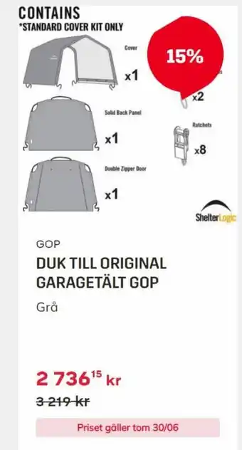Byggmax DUK TILL ORIGINAL GARAGETÄLT GOP erbjuda