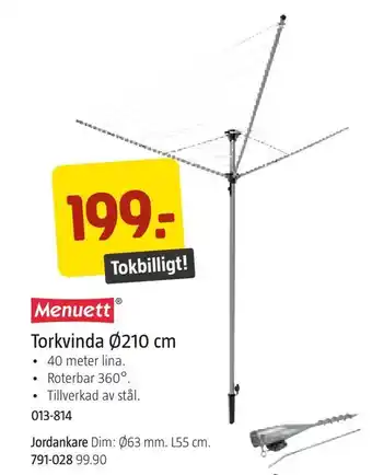 Jula Torkvinda ø210 cm erbjuda