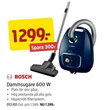 Jula Dammsugare 600 w erbjuda