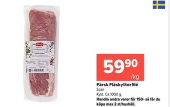 Coop Extra Färsk Fläskytterfilé Scan erbjuda